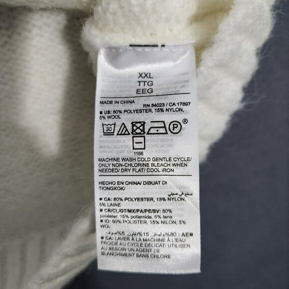 Old Navy Women 2XL Cream Aztec Western Wool Blend Pullover Sweater NWT - Picture 8 of 12